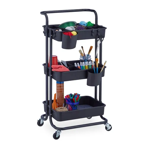 Rollwagen Küchenwagen Servierwagen mit 4 Rollen