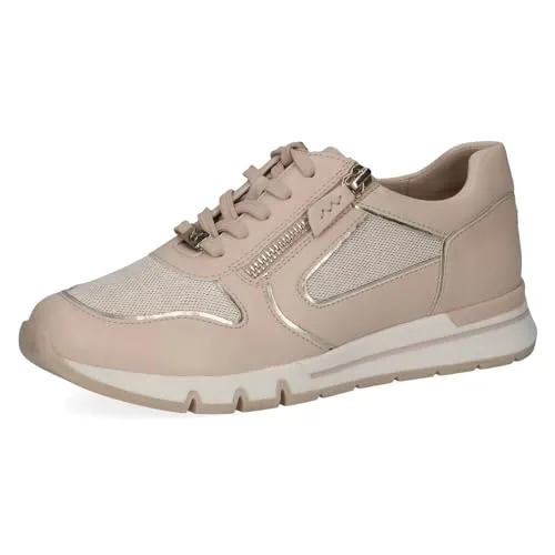 CAPRICE Sneaker 9-23780-42 408 H-Weite - Damen-Sneaker mit leichtem Materialmix für hohen Tragekomfort, Kombination aus Schnürung und Reißverschluss für einfaches An- und Ausziehen.