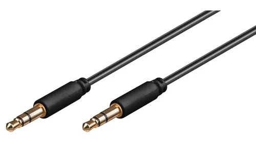 Kabel łączący audio AUX, 3,5 mm stereo 3-pinowy, cienki, CU - Długość kabla 0.5