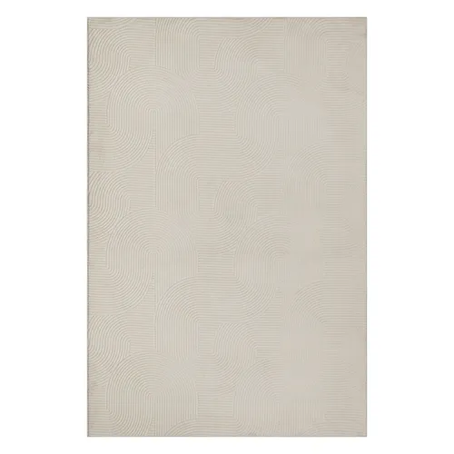 Novel Webteppich Stilo, Creme, 120x160 cm - Moderne Teppiche, Oeko-Tex® zertifiziert und für Fußbodenheizung geeignet, sorgt für einen gemütlichen Feelgood-Touch in jedem Raum.
