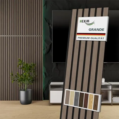 HEXIM Akustikpaneele 2 Stück 140x30cm Holz Grande von HEXIM