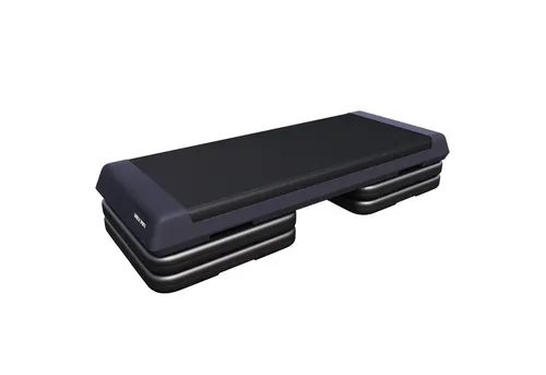 GORILLA SPORTS Stepper Aerobic Steppbrett - Höhenverstellbar für individuelles Training - Stepper, 3 Stufen (10/15/20 cm) für optimale Anpassung an Ihr Fitnesslevel, max. Benutzergewicht 200 kg.