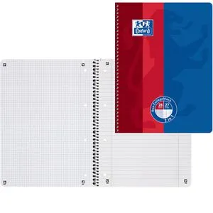 Oxford Collegeblock Duo, 400101421, A4, Innen- und Außenrand, 90g/m², liniert und kariert