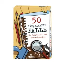 Moses Verlag 50 rätselhafte Fälle für Codeknacker und Junior-Detektive 277112 - Entdecke 50 spannende Rätsel für junge Detektive! Von Geheimschriften bis Logikrätseln – ideal für kreative Köpfe und zur Förderung des Denkvermögens.