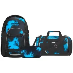 coocazoo Schulranzen Schulrucksack-Set MATE Mystic Clouds 3-teilig (3-teilig), ergonomisch, Körpergröße: 135