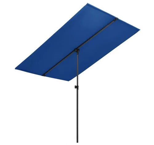 Furnicato Sonnenschirm Azurblau 2x1,5 m - Sonnenschirm mit Aluminium-Mast, ideal für Garten und Terrasse, bietet UV-Schutz und schattenspendende Fläche von 200x150 cm.
