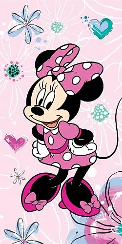 Jerry Fabrics Disney Minnie Mouse Pink Duschtuch Strandtuch Badetuch 70 x 140 cm