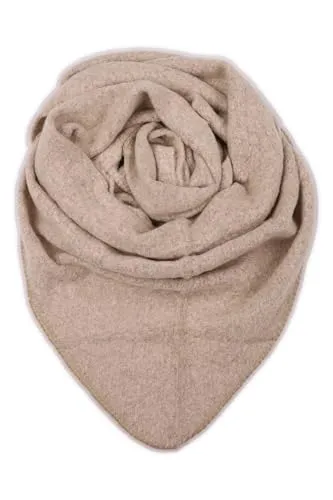 malito - Damen Modeschal - weicher Dreiecksschal Unifarben & Leo Print - langer flauschiger XXL Winterschal S601 - (Fango)