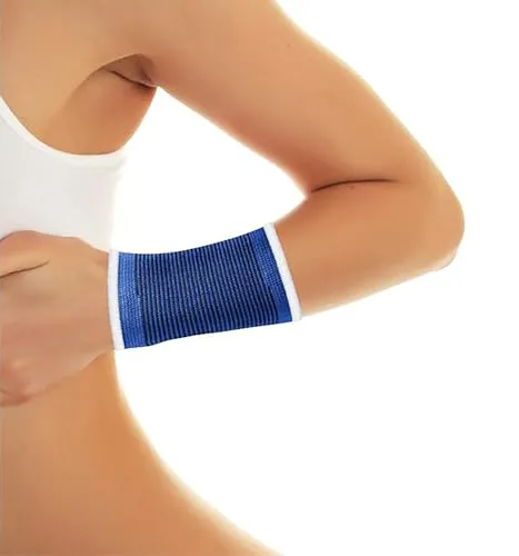 Edco HANDBANDAGE Gr.-XL elastisch Blau Handgelenkbandage Handgelenkstütze Sportbandage Handgelenkschoner Handgelenk Hand Bandage Sport Fitness Training Arm (Größe XL - 51)