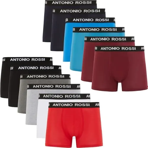 ANTONIO ROSSI 12er-Pack Herren-Boxer-Hipster von ANTONIO ROSSI