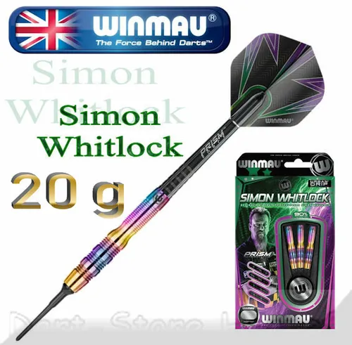 Winmau Simon Whitlock Urban Grip 2405 - 20g Softdarts - Pfeile mit herausragender Zielgenauigkeit und strapazierfähigem Design, ideal für präzise Würfe und erstklassige Checkouts.