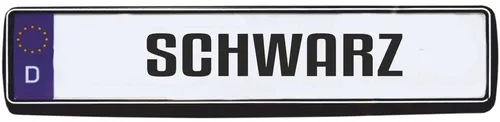 Produktbild Hermann Schütz Design Kennzeichenrahmen schwarz