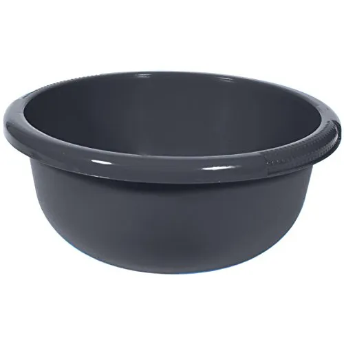 Runde Waschschüssel, 4 Liter, aus stabilem Kunststoff, Anthrazit, Ø 24 • Spülschüssel, Plastikschüssel, Kunststoff, Schüssel, Camping Spüle Haushalt Waschschüssel Behälter Plastikschüssel