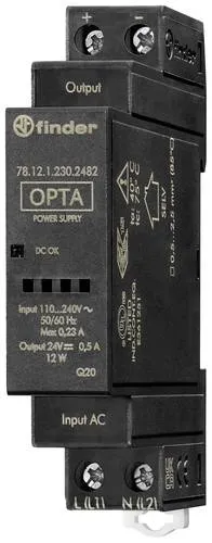 Finder 78.12.1.230.2482 Hutschienen-Netzteil 24 V/DC - Netzteile für DIN-Rail, kompakt und zuverlässig mit 12W Leistung – ideal für industrielle Anwendungen.