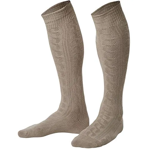 dressforfun 900643 Unisex Kniestrümpfe Beige, Lange, Einfarbige Trachtensocken -Diverse Größen (43-46| Nr. 303307)