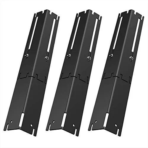 LOKHING Universal-Ersatz-Heizplatte, robust, verstellbar, Porzellan-Stahl, Heizzelt, Aromazelt, Brennerabdeckung, Flammen-Tamer für Gasgrill, ausziehbar von 30,5 cm bis 53,3 cm, 3 Stück