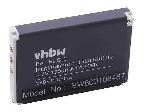 vhbw Akku kompatibel mit Nokia 3395, 3520, 3530, 3560, 3570, 3585, 3510, 3585i, 3410, 3510i Handy Smartphone Telefon (1300 mAh, 3,7 V, Li-Ion)