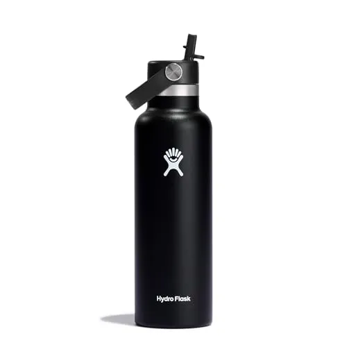Hydro Flask 21oz Standard Flex Straw Cap Isolierflasche - Thermobehälter aus Edelstahl mit hochwertiger Pulverbeschichtung, ideal für unterwegs und mit praktischem Trinkhalm-Deckel für müheloses Trinken.