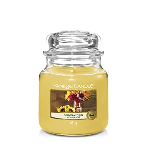 Golden Autumn Kerzen 411g in weiß von Yankee Candle