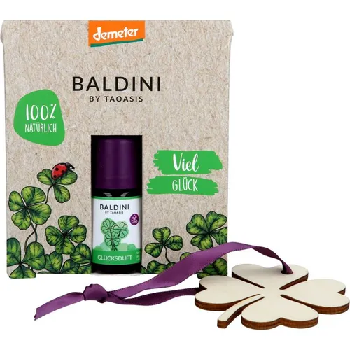 BALDINI Viel Glück Mini-Duftset mit Holzanhänger 1 St von Taoasis - Natur Duft Manufaktur