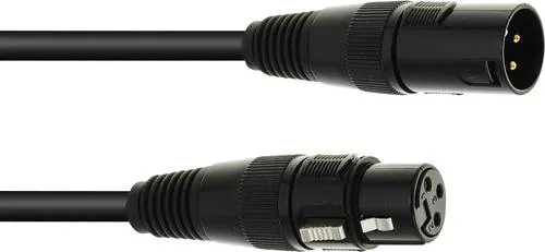 EUROLITE DMX Kabel XLR 3pol 20m sw - HiFi-Kabel für zuverlässige Übertragung, ideal für professionelle Licht- und Tontechnik mit einer Länge von 20m.
