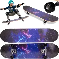 Malplay Skateboard Deck Holz Rollerboard Galaxy 77 cm