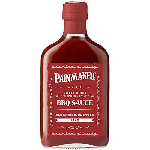 Painmaker Sweet und Hot Whiskey BBQ Sauce Old School US Style 195ml