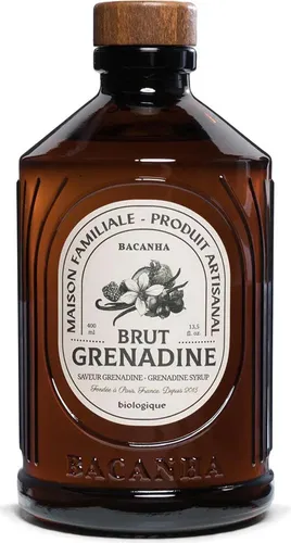 Bacanha Sirop Brut de Grenadine  400 ml -  Grenadine Sirup mit  Rohrzucker