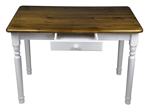 Magnetic Mobel Esstisch mit Schublade Küchentisch Tisch Massiv Kiefer Speisetisch massiv (70x90 cm, Eiche)