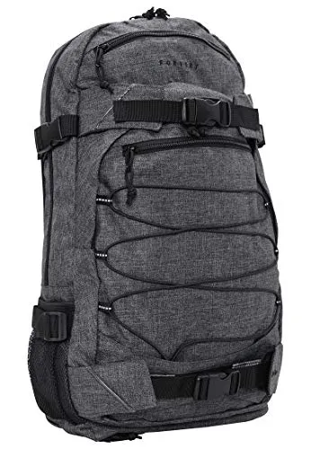 Forvert Melange Louis Backpack - Black Melange - Tagesrucksack mit Beckengurt, Netzfach und Reißverschlussfach für optimale Organisation, ideal für Alltag und Freizeit.