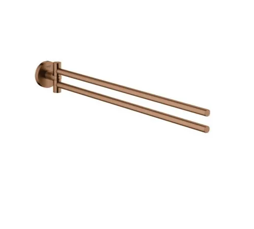Grohe Handtuchhalter Essentials 40371 2-armig 450mm - Handtuchhalter für das Badezimmer, in warm sunset gebürstet, bietet elegantes Design und praktische Funktionalität für Ihr Zuhause.