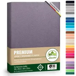 leevitex® Premium Spannbettlaken, blickdicht und formstabil - Hochwertiges Spannbettlaken für Boxspring- und Wasserbetten, aus 97% Baumwolle und 3% Elasthan, sorgt für perfekten Sitz und angenehmes Schlafklima, bis 40 cm Steghöhe geeignet.