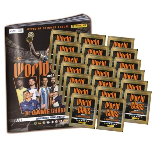 Panini Sticker Panini World Class 2024 Fussball Sticker - 1 Album + 20 Tüten Sammelst, (Set), World Class 2024 Sticker - 1 Album + 20 Tüten Sammelsticker