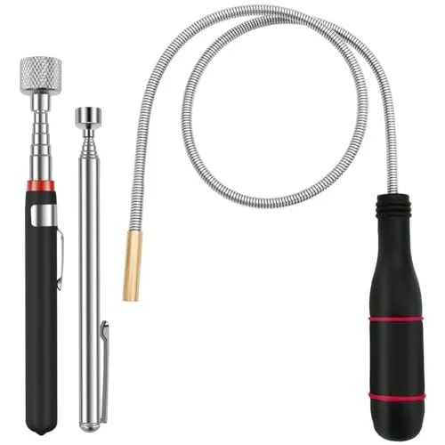 Hipzeepo Flexibles Magnetisches Abholwerkzeug Teleskopmagnet Ausziehbare Magnetische Handhaltestange
