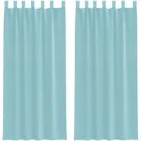 vidaXL Voile Vorhänge mit Schlaufen 2 Stk Türkis 140x245 cm 4102329
