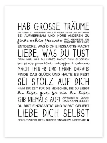 Poster & Bildende Kunst Schwarz von Posterlounge