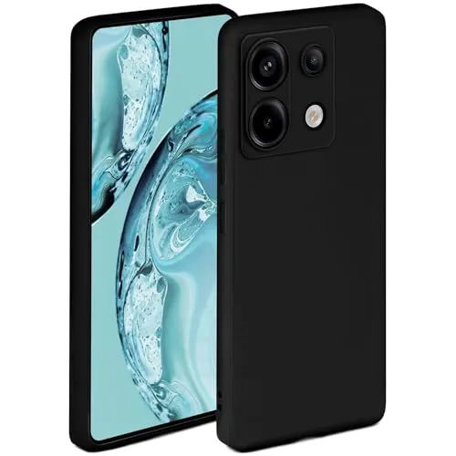 ONEFLOW Soft Case für Redmi Note 13 Pro 5G Hülle aus Silikon mit Kameraschutz, Silikonhülle mit erhöhtem Schutz fürs Display, Backcover Schutzhülle, weiche Handyhülle, Schwarz