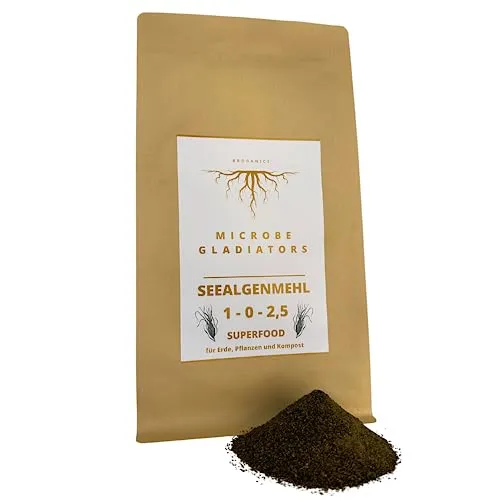 MICROBE GLADIATORS - Kelp Algen Algenmehl Braunalgen (Ascophyllum Nodosum) 1-0-2,5 organischer Universaldünger mit Spurenelementen (3,5kg)