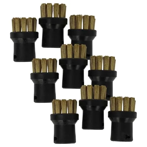 vhbw 9x Rundbürste kompatibel mit Kärcher SC 2.500, SC 2.550 C, SC 1 YELLOW, SC 1 PREMIUM YELLOW, SC 2 Dampfreiniger - Dampfbürste
