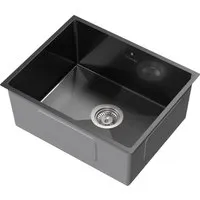 ML-Design Küchenspüle Anthrazit mit Ab- und Überlaufgarnitur