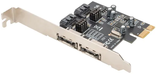 Digitus DS-30105 2 Port PCI-Express Karte PCIe - Schnittstellenkarten, erweitert Ihren PC um 2 SATA Ports für schnelle SSDs und Festplatten mit bis zu 6 Gbit/s sowie Abwärtskompatibilität zu älteren Geräten.