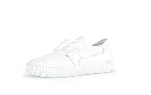 Gabor Sneaker 3.335 - Weiße Damen Sneaker mit Best Fitting Innensohle - Sneaker mit Wechselfußbett und Keilabsatz für optimalen Tragekomfort. Ideal für modebewusste Damen, die Wert auf Qualität und Stil legen.