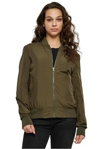 Urban Classics Damen Light Bomber Jacket – Leichte Übergangsjacke für Freizeit und Streetwear - Leichte Polyesterjacke im Regular Fit, ideal für die Übergangszeit. Praktischer Reißverschluss und seitliche Taschen bieten Komfort. Vielseitig kombinierbar für entspannte Looks.