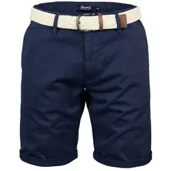 REPUBLIX Chinoshorts GAEL Herren Bermuda Short Hose Regular Fit inkl. Gürtel blau W38
