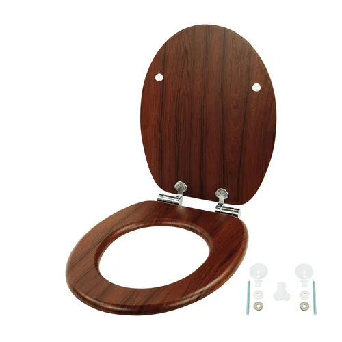 relaxdays Toilettendeckel mit Absenkautomatik - Ovaler Klositz - Robuster ovaler WC-Sitz aus MDF mit doppelter Absenkautomatik für sanftes Schließen. Verstellbarer Scharnierabstand und einfache Montage für alle gängigen Toiletten. Pflegeleichte Oberfläche mit wasserdichter Lackierung.