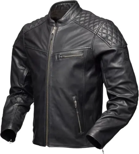 Modeka Phinix Motorrad Lederjacke 5XL, schwarz