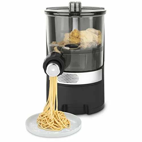 H.Koenig Nudelmaschine HOMY90 - Nudelmaschinen für frische Pasta, mit 600 g Kapazität, 6 Programmen, inklusive glutenfreier Option und 7 Formen für vielseitige Nudelgerichte.