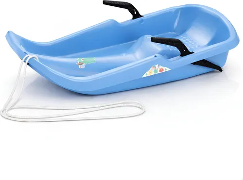 BURI Schlitten Race Rodel Kinderschlitten mit Bremsen