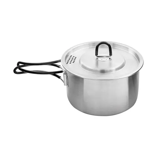 Tatonka Kettle II 1,0l - Edelstahl Kochtopf mit Sieb-Funktion - Outdoorküche und Campingkocher: Der Tatonka Kettle II 1,0 l aus rostfreiem Edelstahl ist unzerbrechlich, leicht zu reinigen und bietet eine praktische Volumenskalierung sowie einen Deckel mit Sieb-Funktion.