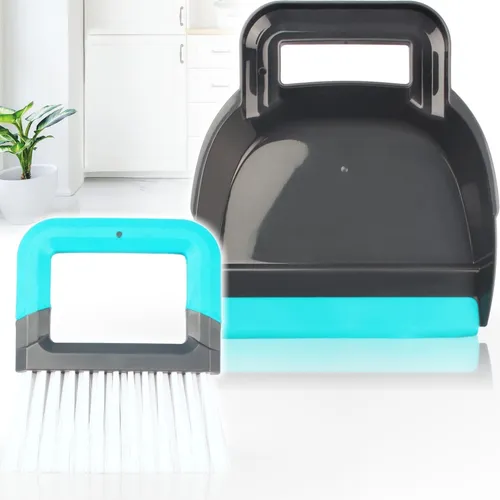 Alpina® Kehrgarnitur extra handlich Handfeger Besen Kehr Blech Schaufel Set NEU